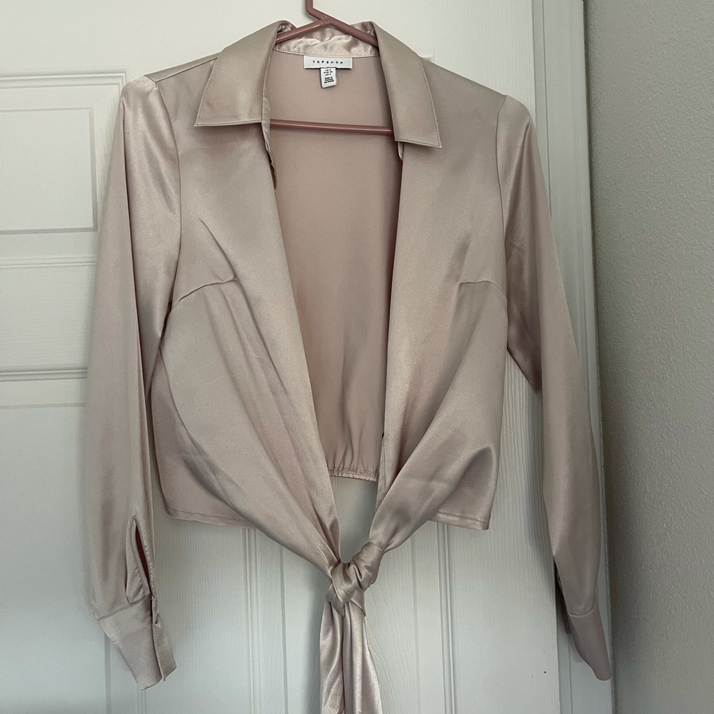 Topshop Crop Blouse